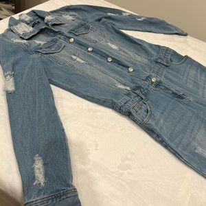 Fashion Nova denim jumpsuit